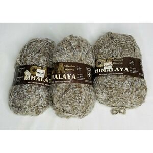 VTG Columbia Minerva Himalaya Knitting Worsted Weight Yarn Lot of 3 Caribou‎ NEW